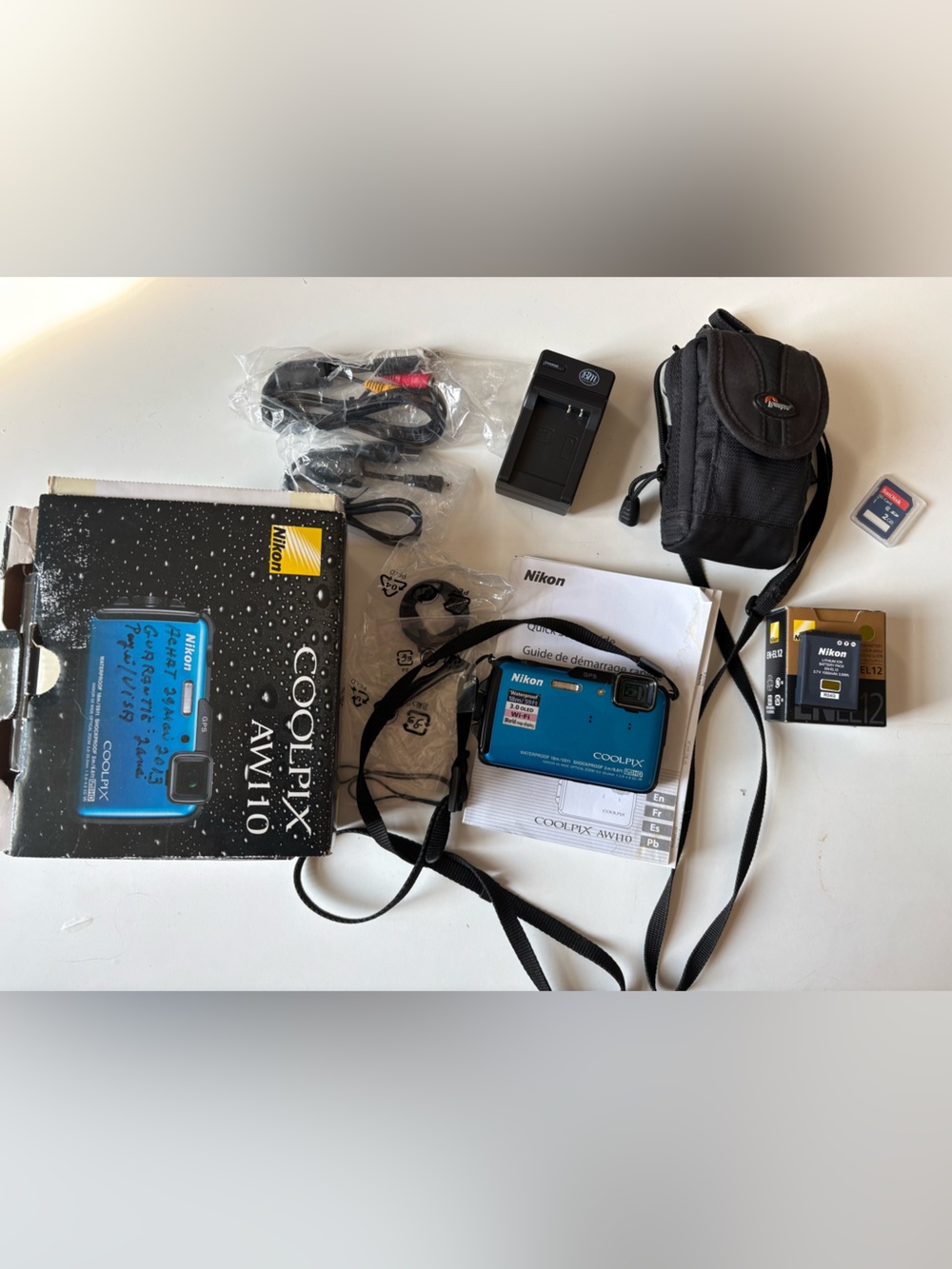 Nikon coolpix AW110 waterproof digital camera bundle set works